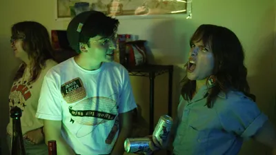 Episode 2: 'The Boystown Bitch.' Rob McPherson as Dude in Beanie (L) and Tess Lincecum as Maude (R).